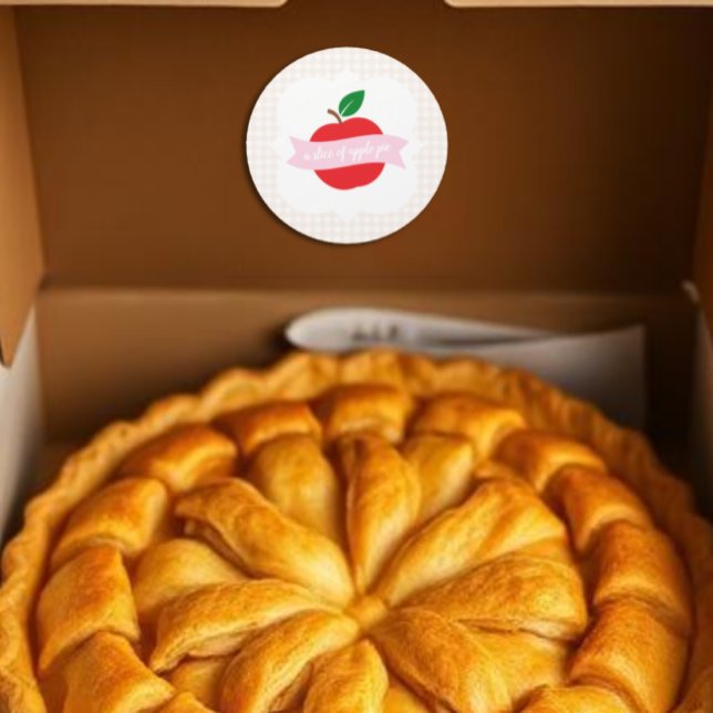 Ein Stück Apfelkuchen Runder Aufkleber (Von Creator hochgeladen)