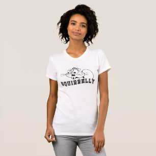 Ein Stück Eichhörnchen Schwarze Linie Kunst Frauen T-Shirt