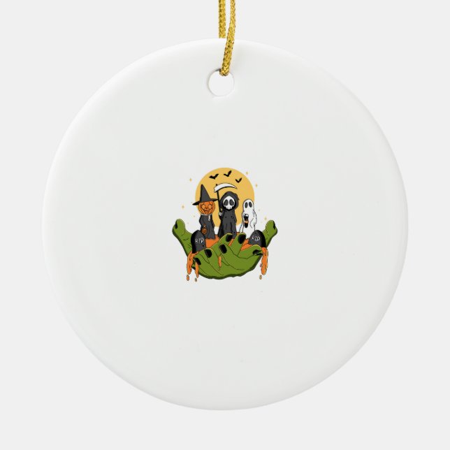 Ein Stück Halloween Keramik Ornament (Vorne)