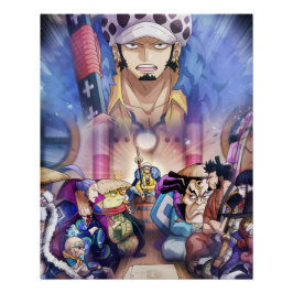 Ein Stück , Law , Luffy und Captain Kid Poster