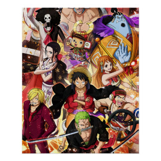 Ein Stück , Law , Luffy und Captain Kid Poster
