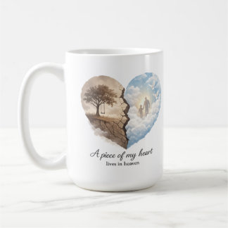 Ein Stück meines Herzens lebt im Himmel Memorial  Kaffeetasse