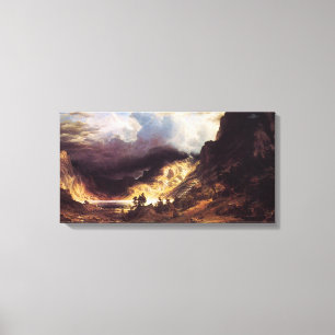 Ein Sturm in den Felsen, Bierstadt Albert Leinwanddruck