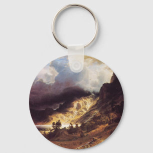 Ein Sturm in den Felsen, Bierstadt Albert Schlüsselanhänger
