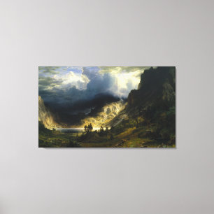 Ein Sturm in Rocky Mountains Bierstadt Leinwanddruck