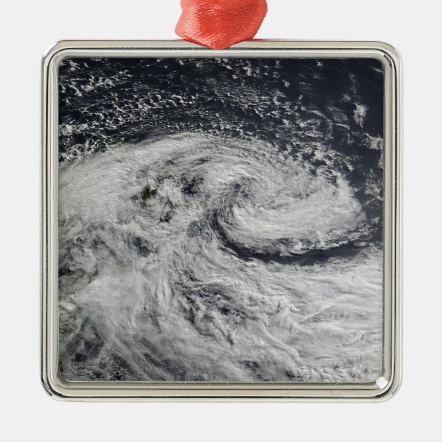Ein Sturm über Neuseeland Silbernes Ornament (Vorne)