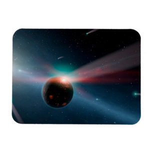 Ein Sturm von Kometen im Eta Corvi-System. Magnet