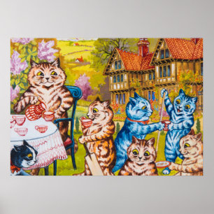 Ein Summer Tee Party von Louis Wain Poster