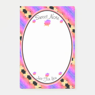 Ein Super Sweet Flower Post-it Klebezettel