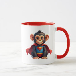 Ein Superheld-Affenbaby mit seinem Umhang. Tasse