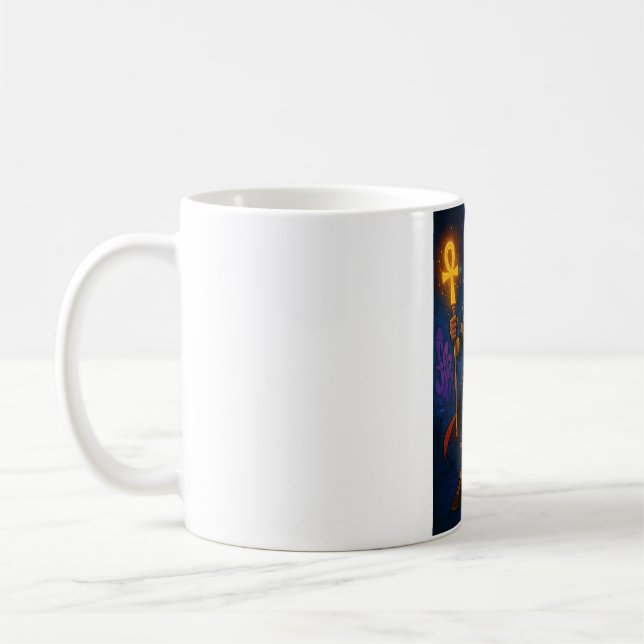 Ein Superheld mit pharaonischen Merkmalen Kaffeetasse (Links)