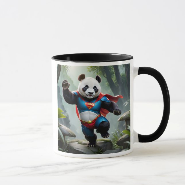Ein Superheld-Panda. Tasse (Rechts)