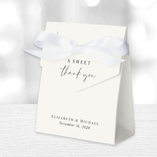 Ein süß-Dankeschön an Cream Wedding Geschenkschachtel