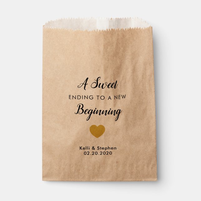Ein Süß, der zu einer neuen Beginning-Leckerei end Geschenktütchen (Vorderseite)