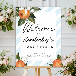 Ein süßer Baby-Boy auf dem Weg Clementine Willkomm Poster