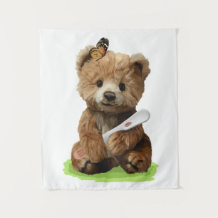 Ein süßer brauner Teddybär Wandteppich