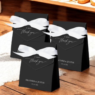 Ein süßer Dank für die elegante Schwarze Hochzeit Geschenkschachtel