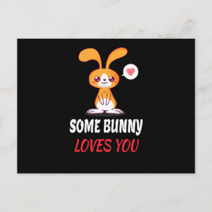 Ein süßer Hase liebt dich in Partnerschaft Postkarte