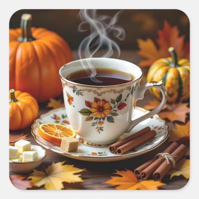 Ein süßer Herbstsegen Quadratischer Aufkleber (Vorderseite)