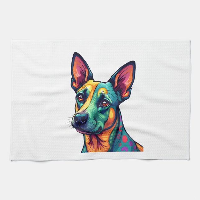 Ein süßer Hund Border Collie [RB#10009]  Geschirrtuch (Horizontal)