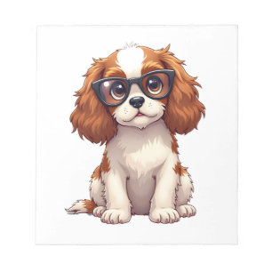 Ein süßer Hund King Charles Spaniel Notizblock