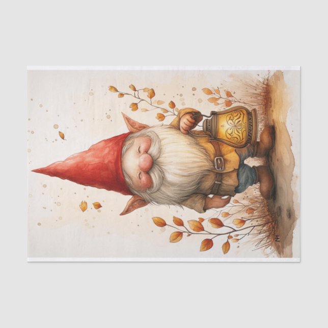 Ein süßer kleiner Gnome Seidenpapier (Vorderseite)