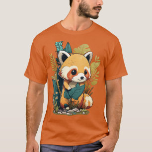 Ein süßer kleiner Roter Panda im Wald T-Shirt