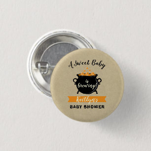 Ein süßes Baby braut Halloween-Kinderdusche Button