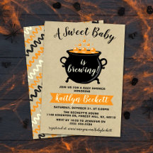 Ein süßes Baby braut Halloween-Kinderdusche
