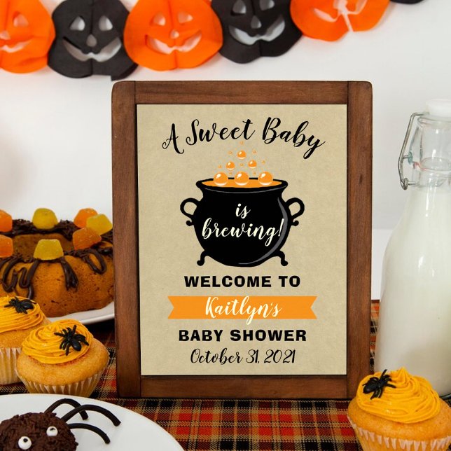 Ein süßes Baby braut Halloween-Kinderdusche Poster (Von Creator hochgeladen)