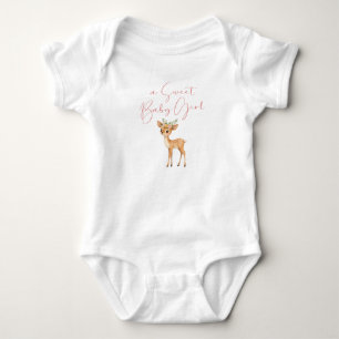 Ein süßes Baby-Girl Woodland Deer Baby Strampler