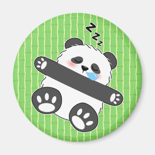 Ein süßes Baby-Panda schläft friedlich Magnet