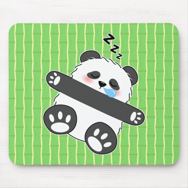 Ein süßes Baby-Panda schläft friedlich Mousepad (Vorne)
