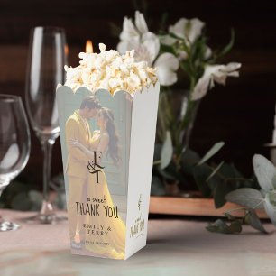 Ein süßes Dankeschön an Monogram Minimal Wedding F Geschenkschachtel