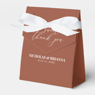 Ein süßes Dankeschön Terracotta Burnt Orange Weddi Geschenkschachtel