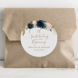 Ein süßes Ende für eine neue Hochzeit Runder Aufkleber