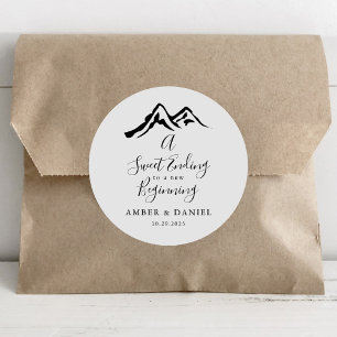 Ein süßes Ende für eine neue Hochzeit Runder Aufkleber