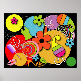 Ein süßes Girlish-Muster Poster