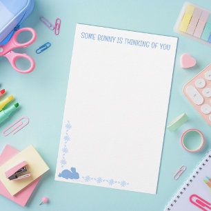 Ein süßes Häschen Daisy Personalisiertes Frühling Briefpapier