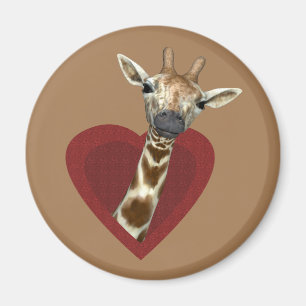 Ein süßes Herz für Giraffen Magnet