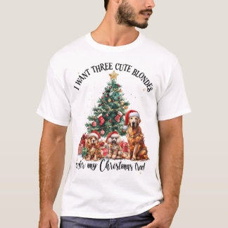 Ein süßes Hund- und Welpenliebhaber-Weihnachtsdesi T-Shirt