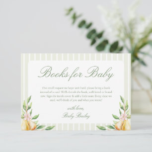 Ein süßes kleines Birnen-Baby-Shower-Bücher für Ba Begleitkarte