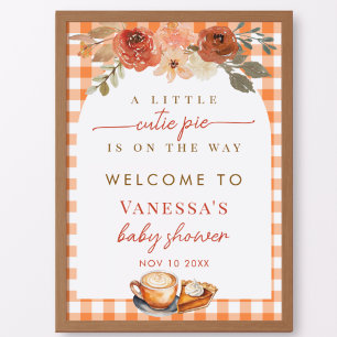 Ein süßes kleines Herbst-Baby Shower Willkommenssc Poster