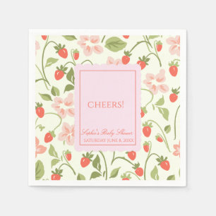 Ein süßes Mädchen ist auf dem Weg Baby Shower Serviette
