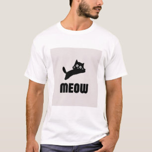 Ein süßes T-Shirt-Design mit einer Katze, das ein T-Shirt