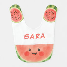 Ein süßes Wassermelonen-Baby-Bib für Mädchen