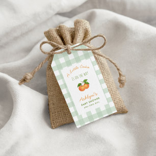 Ein süßes Zitrus Grün Baby Shower Geschenk Etikett Geschenkanhänger