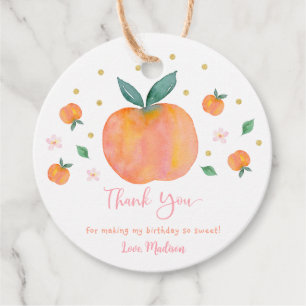 Ein Sweet Peach Geburtstag Geschenkanhänger