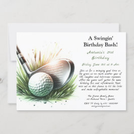 Ein Swingin's Birthday Bash T-Shirt Up for Fun! Einladung