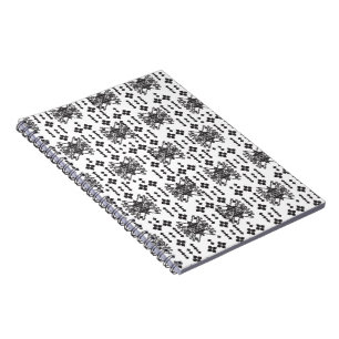 Ein symmetrisches monochromes Design mit komplexen Notizblock